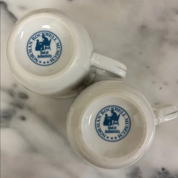 Norman Rockwell Illustrated Mugs with White and Multicolor Design - Picture 7 of 7